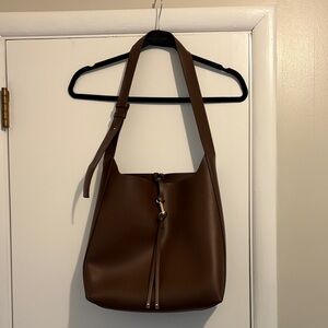 Chic Brown Leather Shoulder Bag